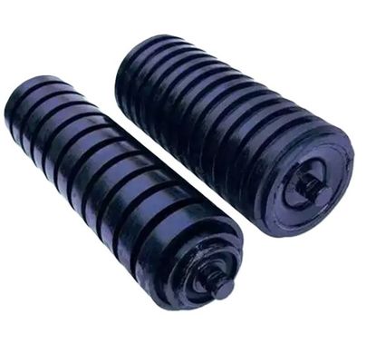 Mining Belt Conveyor Aksesoris Karet Impact Idler Roller Shock Absorbing