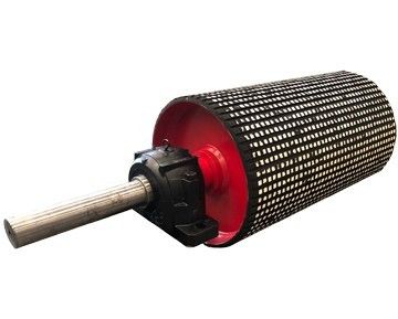 Keramik Lagged Conveyor Belt Drive Pulley Anti Slip Wear Resistant Untuk Sistem Pertambangan