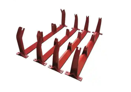 Konveyor Karbon Steel Roller Bracket Frame Idler Support Structure Untuk Sistem Sabuk