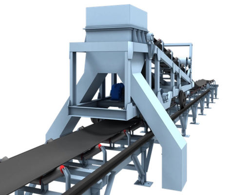 High Efficiency Belt Conveyor Aksesoris Traveling Tripper Versatile Discharge System