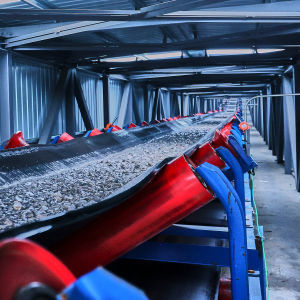 Conveyor sabuk industri tetap untuk bulk materials handling mining cement